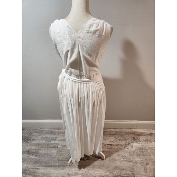 Vince white Sleeveless Double V-neck Wrap Dress Size Small - Picture 10 of 11